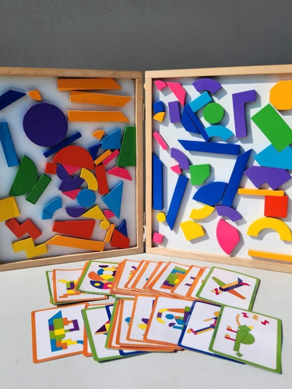 Mindware Imagination Magnets Imaginets Wood Geoform Wooden Magnetic Blocks and M
